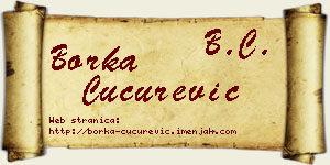 Borka Cucurević vizit kartica